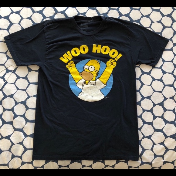Homer/_Simpson WOOHOO Womens Round Neck Short Sleeve Casual Tee T-Shirt Tops